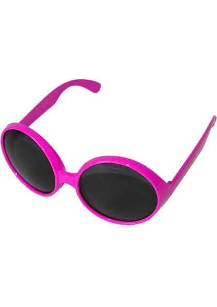 Yuvarlak Yeşilçam 80 Li 90 Lı Yıllar Parti Gözlüğü Retro Pembe Renk (5067)