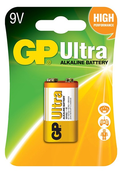 Gp 1604AU-5TR1 Ultra Alkalın 9 Volt Tekli Pil (6LF22/6LR61/6LP3146/MN1604) (5067)