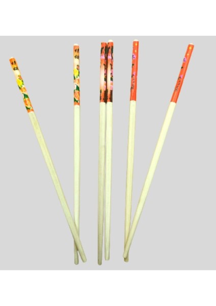 Bambu Chopstick Çubuk Yemek Çubuğu Yıkanabilir Tekrar Kullanılabilir (10 Çift- 20 Adet ) (5067)