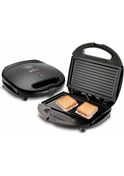 Mini Granit Elektrikli Tost Makinesi 2 Tost Yapışmaz Yüzey 750W SSM-2513 (5067)