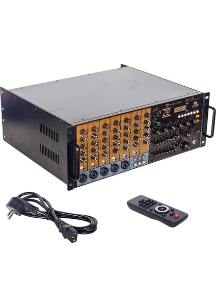 Magıcvoıce MV-1216 Küp Mixer Anfi USB Bt Uk RMS300W Max 2400W 6 Zon +99DSP+4-16-70-100V Trafolu (5067)