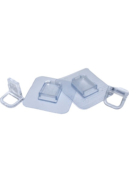 4 Parça Raf Ayak Aparatı Şeffaf Pvc Yapışkanlı (5067)