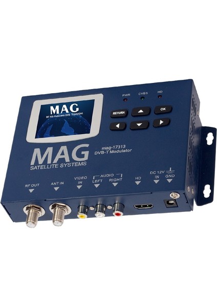 Mag MG-17313 LCD Ekranlı Hd-Rf Converter Full Hd Dvb-T Encoder Modulator (Dvb-T/av/hdmı) (5067)