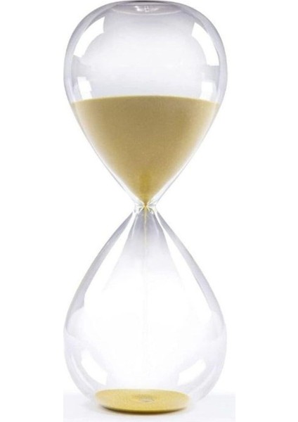 30 ' Lık Cam Malzeme Kum Saati Şık Dekoratif Hediyelik Kum Rengi