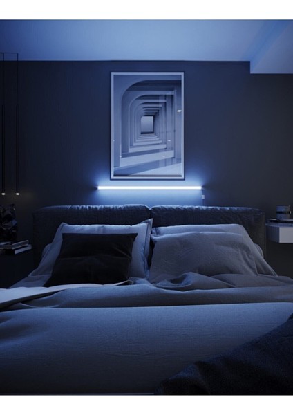 Uzaktan LED Abajur Aplik Gece Lambası Rgb 256 Renk Lambader Yuksek Işık Sistemi / 120 cm