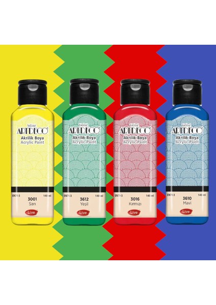 Akrilik Boya 140ML 4'set