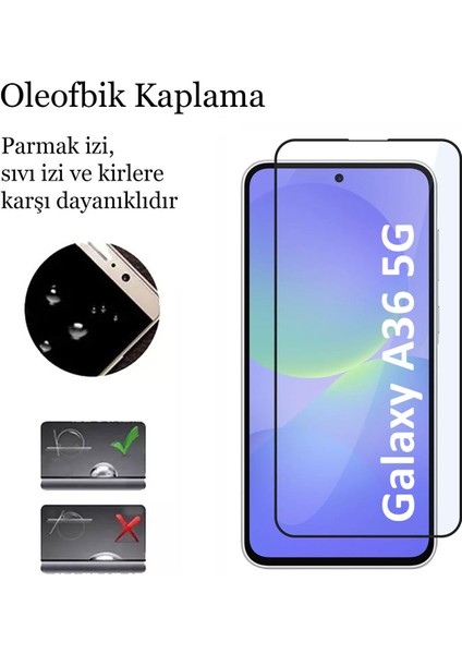 Samsung Galaxy A36 5g Kırılmaz Cam 5d Tam Kaplayan Temperli Ekran Koruyucu