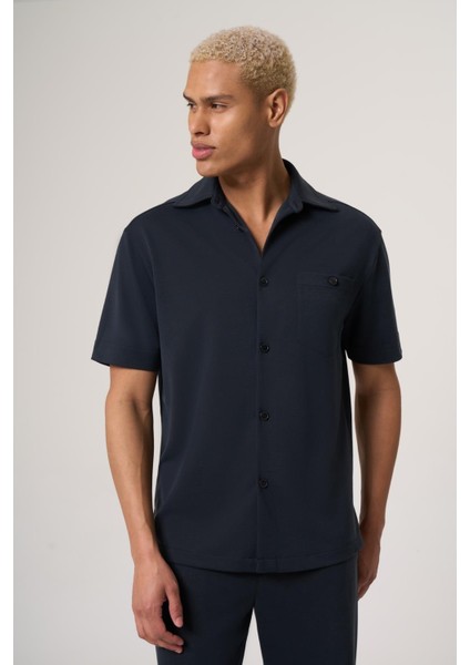 Jordan Antrasit Modal Içerikli Relaxed Fıt Pike Gömlek