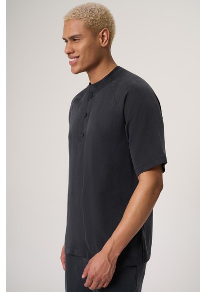 Sten Antrasit Relaxed Fıt Cupra Tensel Dokuma Gömlek fiyatları