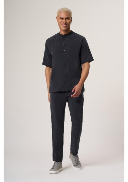Sten Antrasit Relaxed Fıt Cupra Tensel Dokuma Gömlek fırsatları