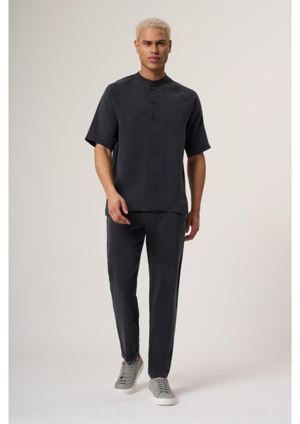 Sten Antrasit Relaxed Fıt Cupra Tensel Dokuma Gömlek indirimleri