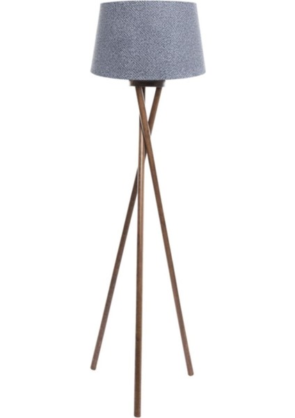 Cross Leg Tripod 3 Ayaklı Ahşap Lambader Abajur Köşe Lambası Avize Naturel Masif