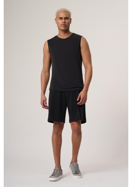 Seo Siyah Modal Içerikli Relaxed Fıt Şort indirimleri