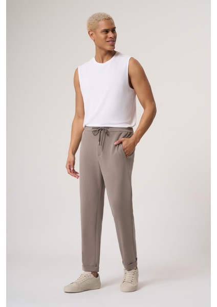 Step Haki Modal Içerikli Relaxed Fit Jogger Pantolon