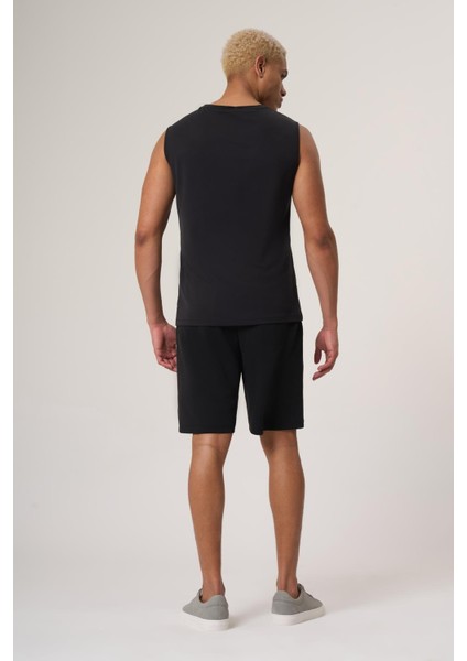 Casual Siyah Kolsuz Modal Içerikli Süprem Relaxed Fıt Basic Tişört fırsatları