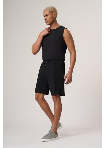 Casual Siyah Kolsuz Modal Içerikli Süprem Relaxed Fıt Basic Tişört indirimleri