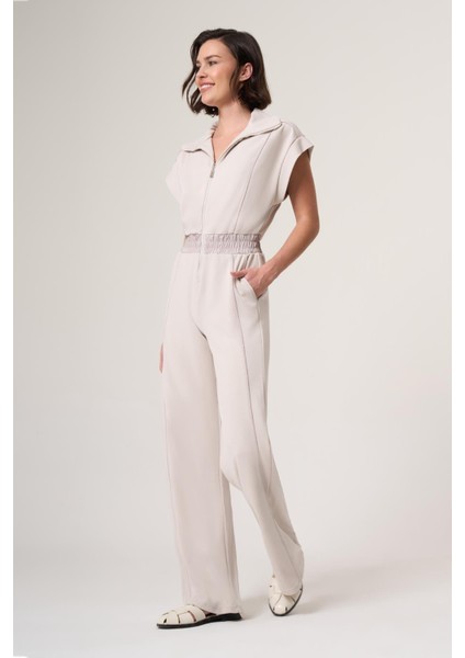 Cast Taş Rengi Modal Içerikli, Ara Biye Detaylı Ultra Rahat Tulum fiyatları