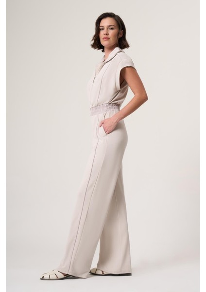 Cast Taş Rengi Modal Içerikli, Ara Biye Detaylı Ultra Rahat Tulum modelleri