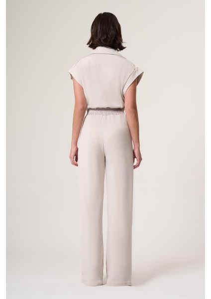 Cast Taş Rengi Modal Içerikli, Ara Biye Detaylı Ultra Rahat Tulum fırsatları