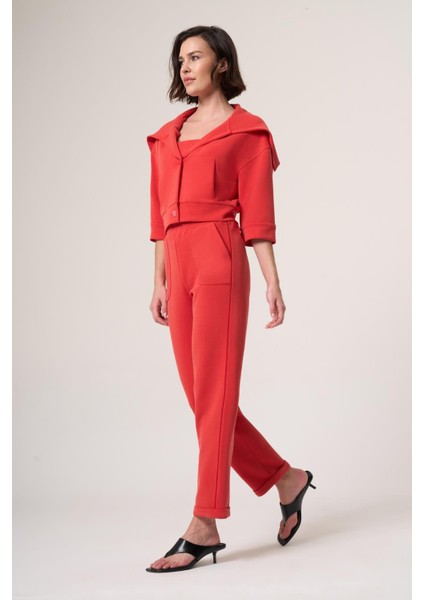 Espavo Kırmızı Modal Içerikli, Ara Biye Detaylı Straplez Tulum fırsatları