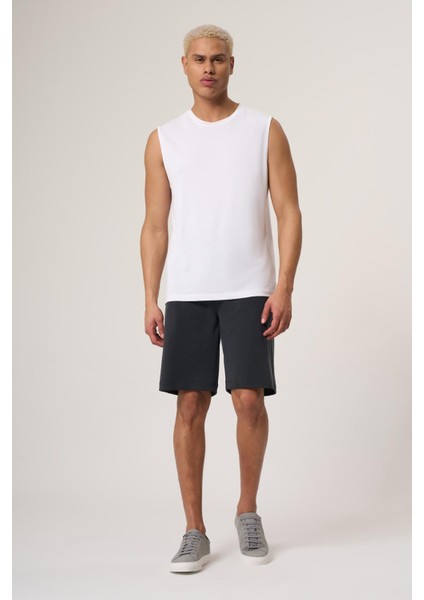 Casual Beyaz Kolsuz Modal Içerikli Süprem Relaxed Fıt Basic Tişört fiyatları