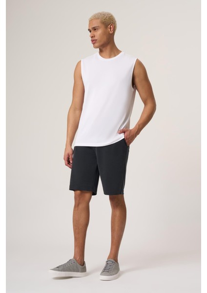 Casual Beyaz Kolsuz Modal Içerikli Süprem Relaxed Fıt Basic Tişört modelleri