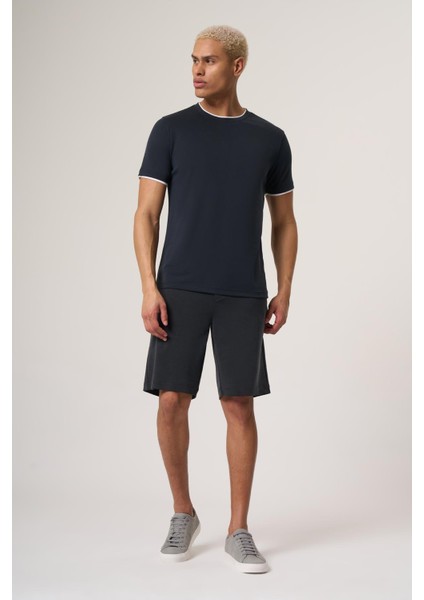 Devony Antrasit Modal Içerikli Fıt Pike Tişört