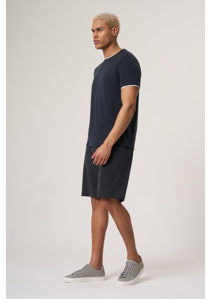 Devony Antrasit Modal Içerikli Fıt Pike Tişört modelleri