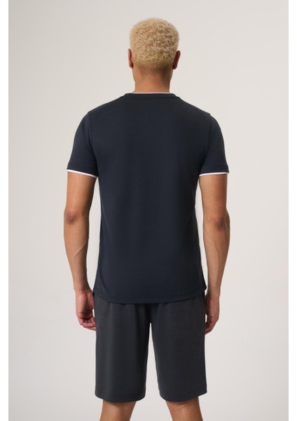 Devony Antrasit Modal Içerikli Fıt Pike Tişört indirimleri