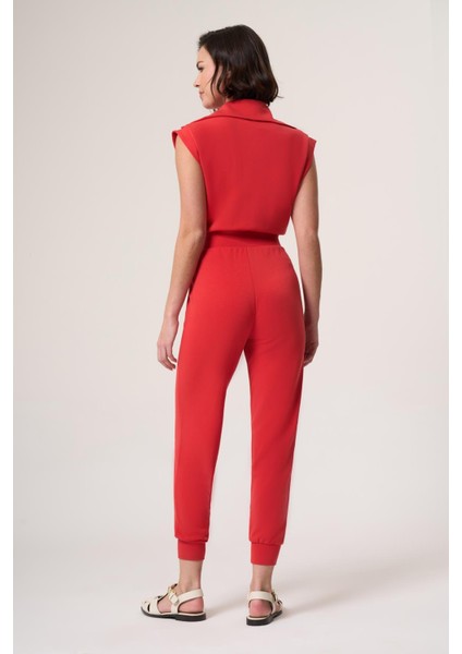 Casıs Kırmızı Modal Içerikli Fermuarlı Ultra Rahat Tulum modelleri