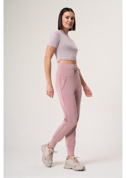 Sasha Pudra Modal Içerikli, Kemer Detaylı Fit Jogger