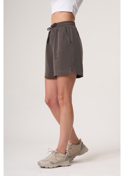 Alısa Haki Cupra Tensel Içerikli Ultra Rahat Dokuma Kumaş Şort modelleri