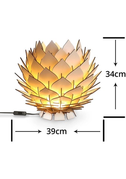 Lotus Dekoratif Lambader Şapkası Başlığı Avize Abajur Bej indirimleri