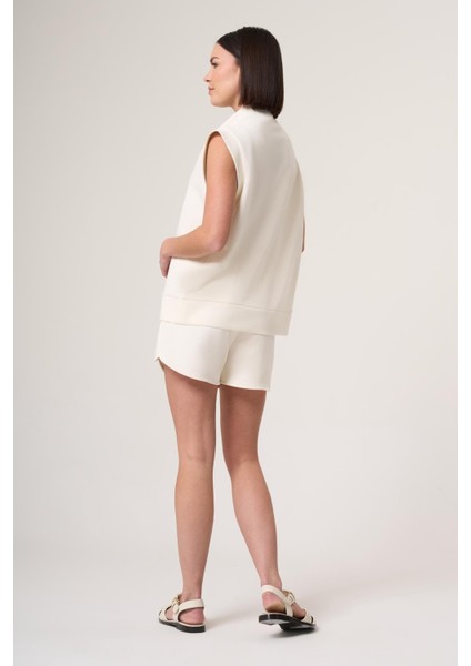 Rıby Ekru Modal Içerikli Dökümlü Yaka Tişört fiyatları