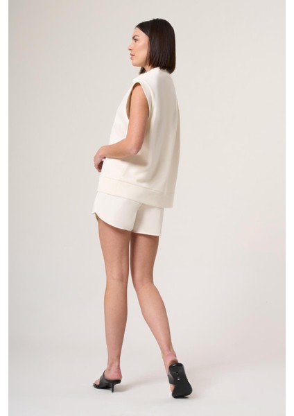 Rıby Ekru Modal Içerikli Dökümlü Yaka Tişört fırsatları