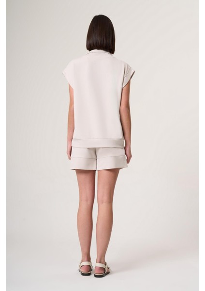 Rothley Taş Rengi Modal Içerikli, Fermuar Yaka Detaylı Tişört fırsatları