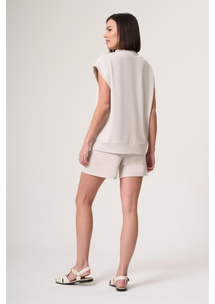 Rothley Taş Rengi Modal Içerikli, Fermuar Yaka Detaylı Tişört indirimleri