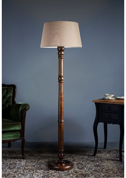 Torinio Torna Bacak Tripod Lambader Abajur Avize Aydınlatma Ahşap Ceviz Ağaç Dekor Lamba fiyatları