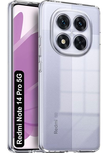 Xiaomi Redmi Note 14 Pro 5g Kılıf Şeffaf Kamera Korumalı Esnek Yumuşak Silikon