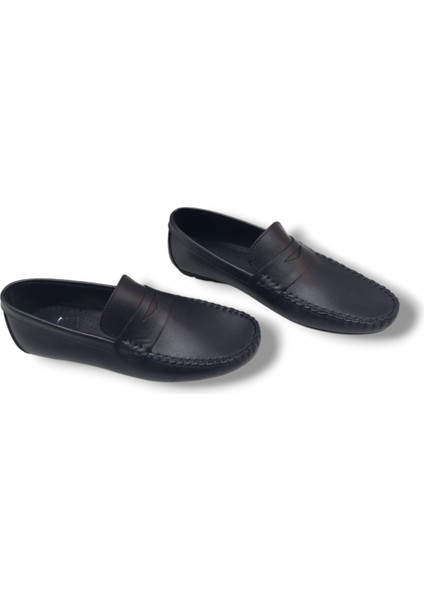 GR0298 Yumuşak Deri Erkek Babet Sade Loafer Ayakkabı