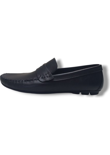 GR0298 Yumuşak Deri Erkek Babet Sade Loafer Ayakkabı