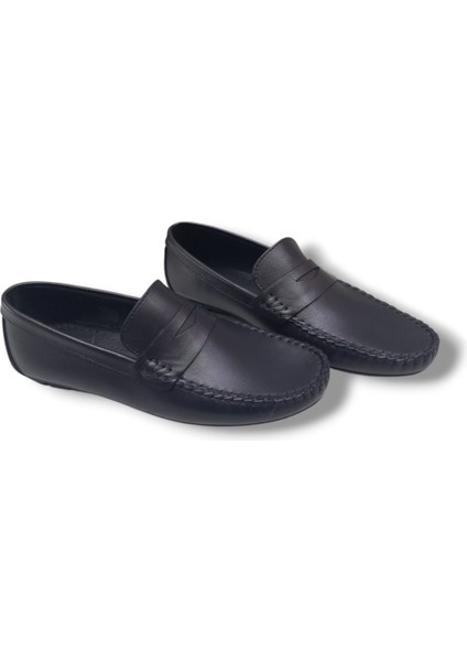 GR0298 Yumuşak Deri Erkek Babet Sade Loafer Ayakkabı
