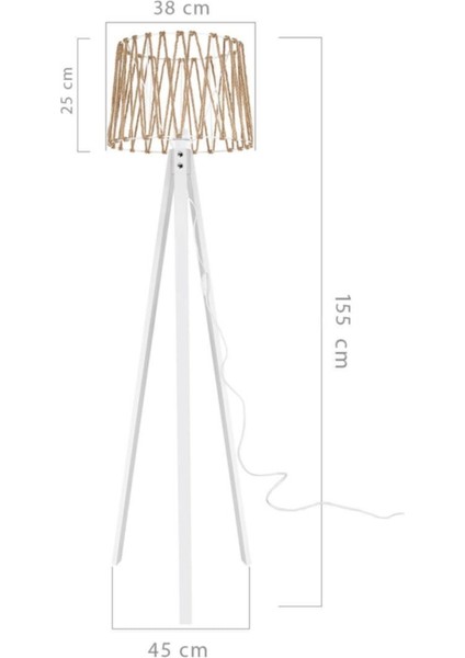 Deko Lambader Beyaz Ayak / Beyaz Halatlı Şapka fiyatları