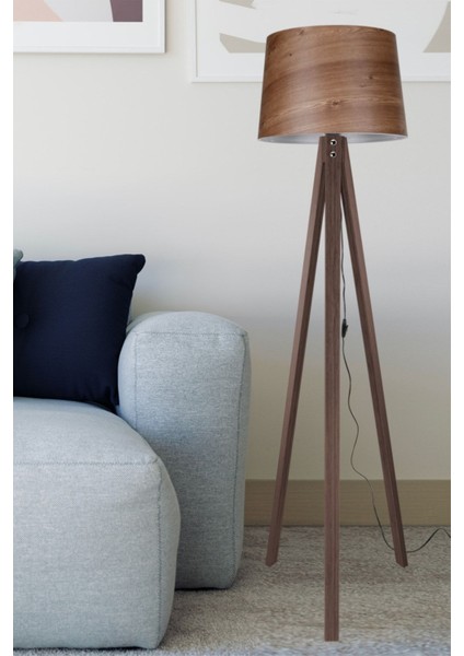 Deko Lambader Ceviz Ayak - Ağaç Desenli Şapka