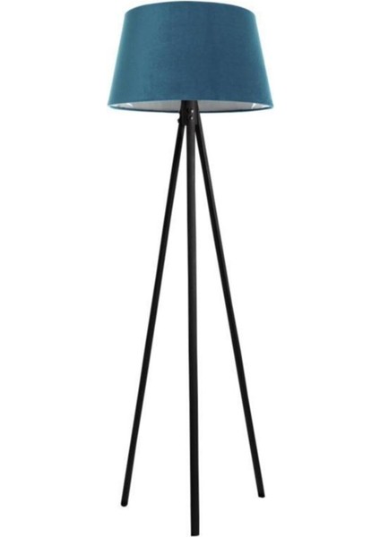 Oval 3 Ayak Tripod Lambader Abajur Köşe Lambası Ahşap Siyah Ağaç Country Dekor Lamba Aplik Masif D