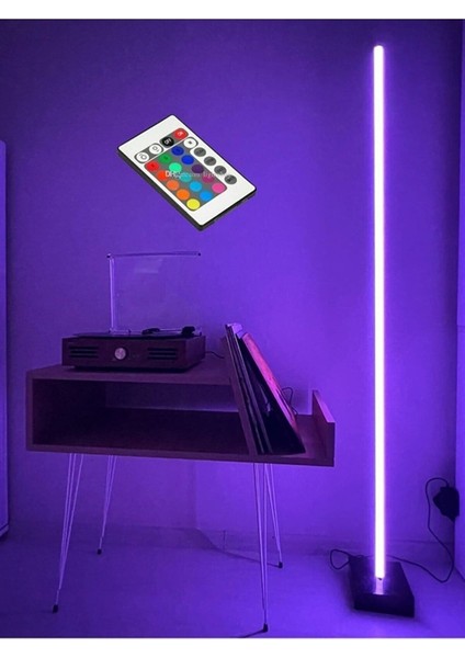 Uzaktan Kumandalı LED Abajur Aplik Gece Lambası Rgb 256 Renk Lambader Yuksek Işık Sistemi