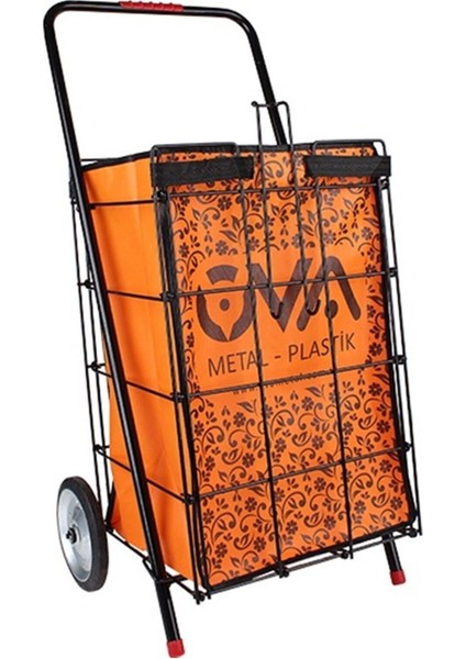 Ova Metal Pazar Arabası Çelik Teker 6mm Çelik Metal Siyah Renk