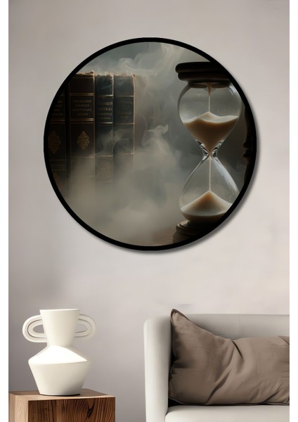 Sisli Zamanların Gizemli Kum Saati Dekoratif Ahşap Ev/işyeri/ofis Yuvarlak Tablo fiyatları