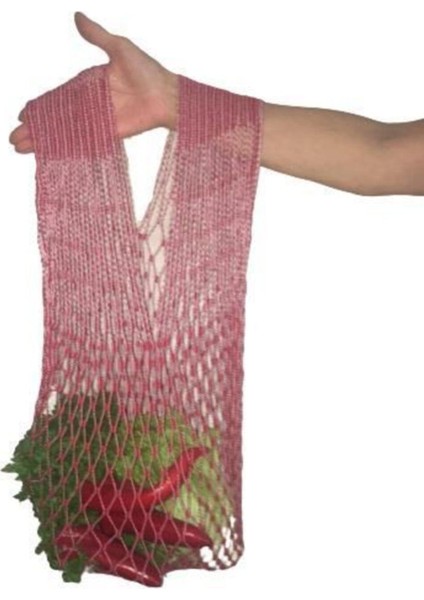 Pazar - Alışveriş Filesi - Çantası - Pembe 5 Adet