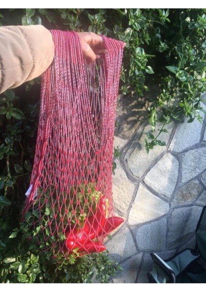 Pazar - Alışveriş Filesi - Çantası - Pembe 5 Adet